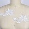 2 Off White Beaded Sequined Iron On Flower Patches Applique for Costumes and Accessories